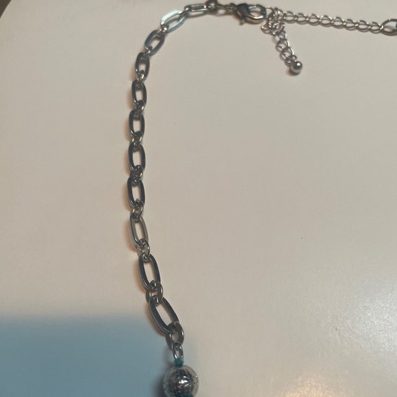 Dark teal pendant necklace - Picture 4 of 4